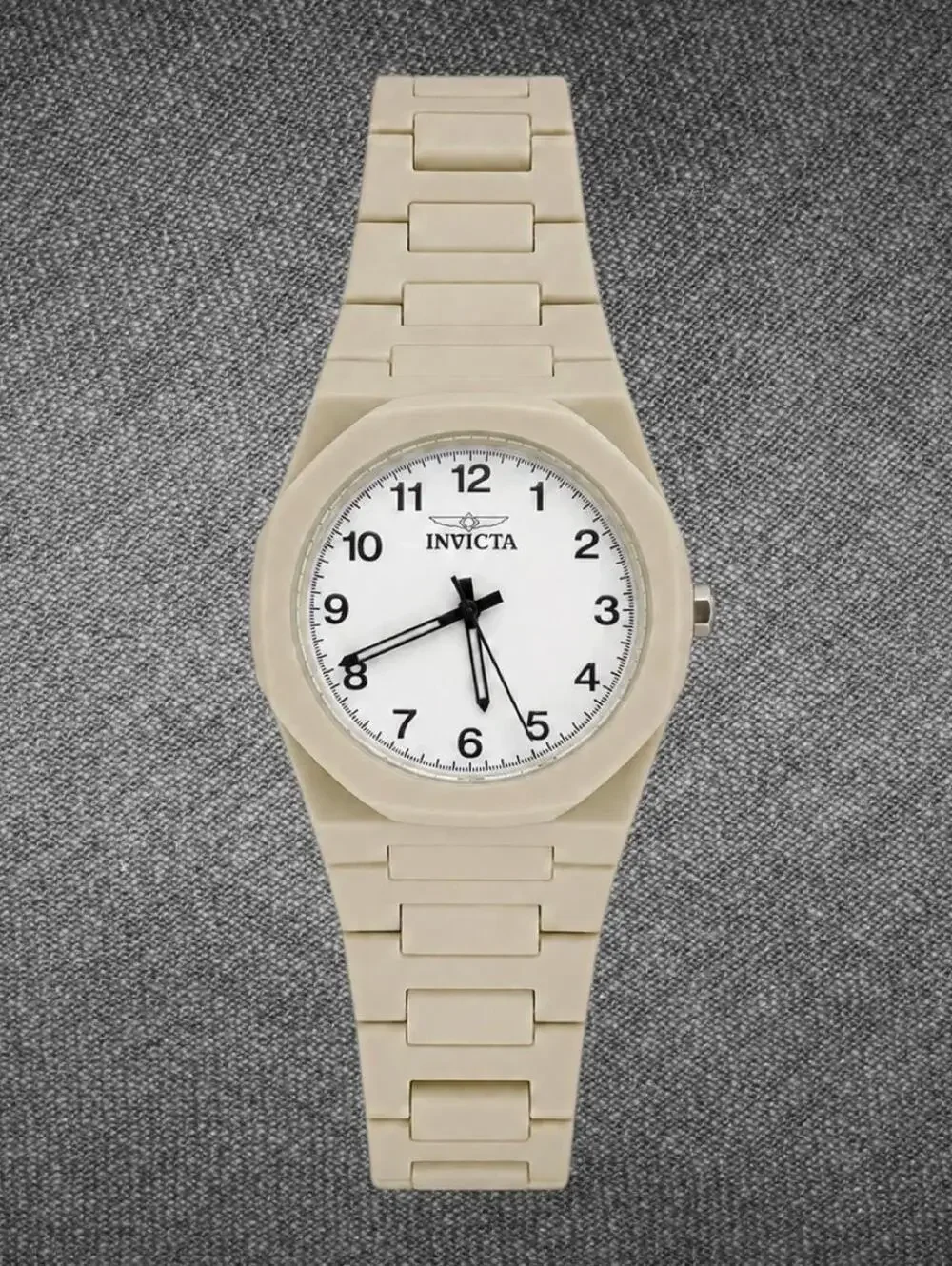 Invicta Beige Monochrome Analog Bracelet Watch White Dial